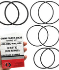 OK25 Replacement O Ring Kit for OmniFilter OB1 OB6 WH5 U25 Water Filter Housings with hand holding package and visible o-rings