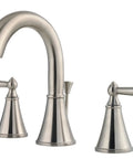 Saxton 8 Inch Widespread Bathroom Sink Faucet With Dual Handles 3 Hole Setup Brushed Nickel Finish ADA Compliant