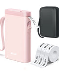 Label Maker With Tape Pack P21 Bluetooth Printer Wireless Slick Mini Label Maker With 3 Tapes And Case Pocket Size Pink