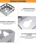 Upgrade 2 Pc Drywall Outlet Cutter Sets With Square Slot Blades For Oscillating Multi Tools. Stainless steel square slot cutter for precise cuts.