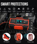 10 Amp Battery Charger And Maintainer For 12V 24V Cars Trucks Boats Marine And Lawn Mower Batteries, Smart Desulfator