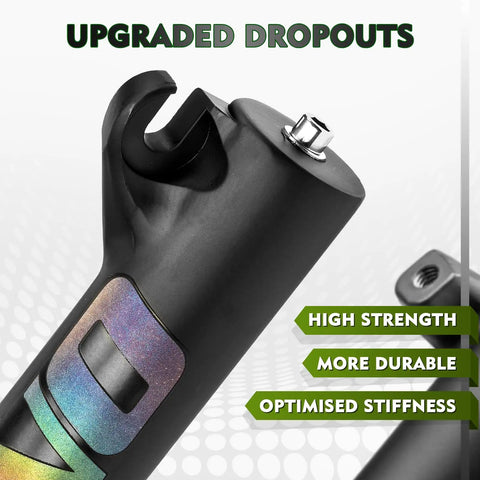 24 Inch Mountain Bike Front Fork With Air Suspension, 120mm Travel, showing upgraded dropouts detail
