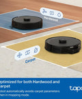 Smart LiDAR Robot Vacuum And Mop With Self Emptying Dock Crazy 5300Pa Suction 97 Percent Dust Pickup Custom Clean Modes auto-adjusting on hardwood and carpet.