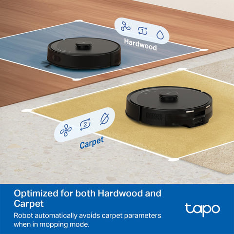 Smart LiDAR Robot Vacuum And Mop With Self Emptying Dock Crazy 5300Pa Suction 97 Percent Dust Pickup Custom Clean Modes auto-adjusting on hardwood and carpet.