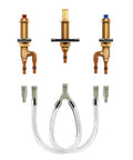 M Pact Two Handle Roman Tub Valve With Ten Inch Center Inlet And One Half Inch PEX Cold Expansion Durable Common Valve System with connectors