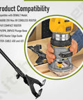 Heavy Duty Routing Edge Guide Fits Your Compact Cordless Router for precise cuts with DEWALT and PORTER-CABLE compatibility.