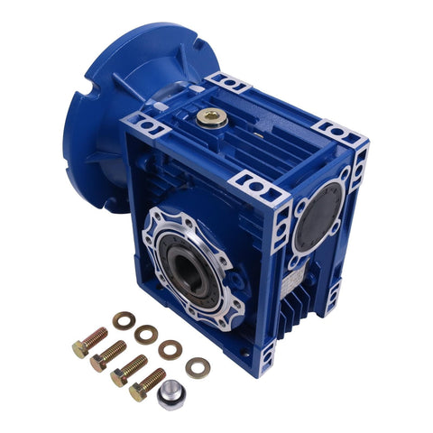 30 To 1 Worm Gear Speed Reducer MRV063 56C Mount Hollow Shaft 1.77 HP At 1750 RPM 1416 In Lb Output Keyed Shaft with bolts
