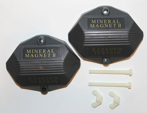 Salt Free Magnetic Water Conditioner And Softener For Hard Water Descaler with two magnetic units and installation bolts