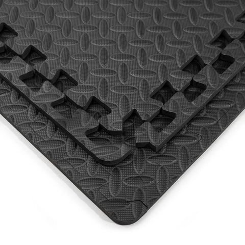 Interlocking Foam Puzzle Gym Mats 24x24 Inch Half Inch Thick Durable Exercise Floor Tiles For Home Gym Studio Or Workout Space Cushioned Non Slip