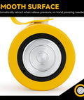NEWTRY 10-ton hydraulic porta power jack front view; yellow housing with silver piston face