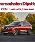 Red Nissan SUV parked outdoors, related to Nissan Transmission Dipstick Fluid Level Gauge 31086-JA00A 31086-JA000.