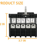 Slick Headlight Main Fuse Block For Dodge Durango 2011-2023 Jeep Grand Cherokee 2012-2021, size 3.2x3.7 inches, top view showing connections.