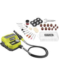 Badass 18 Volt Cordless Mini Rotary Tool With 35 Premium Accessories For Ultra Fast Diy Engraving Polishing And Precision Sanding Projects showing complete kit.
