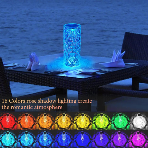 Color Changing Rose Table Lamp With Touch Control And Remote 16 Color LED Nightstand Lamp USB Rechargeable Bedside Light For Bedroom Living Room Or Bar Decor Two Pack