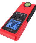 FTVOGUE Wall Stud Finder with Metal Wood AC Wire Detection, Handheld in red, showcasing digital display and buttons.