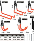 20 Pack Heavy Duty Wall Mount Hooks With Anti Slip Coating For Hanging Bikes Ladders Power Tools And Garden Gear In Garage Or Shed Space Saving Utility Hangers For Tools And Equipment