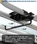 Heavy Duty Roof Rack Cargo Basket 46 Inch By 36 Inch Universal Carrier With 200 Lbs Capacity For SUVs And Trucks mount detail