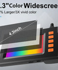 1080P HD Endoscope Camera With 4.3 Inch LCD Screen, 8 LED Lights, IP67 Waterproof Borescope display illustration