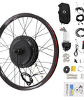 Rear Hub Electric Bike Conversion Kit For 26 Inch Wheel 72V 2000W Motor LCD Display CCS 9 Speeds Fully Adjustable High Torque