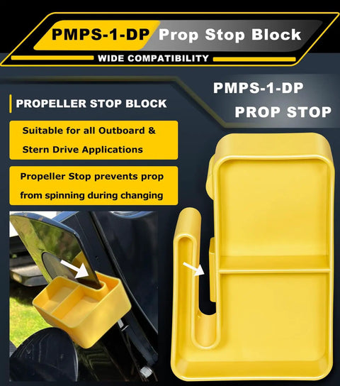 Universal Propeller Stop Block For Boats And Outboards High Visibility Yellow Prop Stop For All Stern Drives And Outboard Engines Compatible With Mercury Mercruiser Yamaha Evinrude Johnson Volvo Cobra And More Heavy Duty Marine Prop Stop