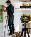 16 Line Laser Level Kit With 4D Self Leveling And Receiver Extends To 200ft For Indoor Layouts And Outdoor Fencing Decking Projects, High Precision Leveling Tool For DIY And Pros.