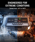 Roadside Lifesaver All In One Jump Starter With Air Compressor and USB C Fast Charge 8000A Peak showcased in engine bay
