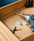 30 Piece Set Plastic Cabinet Door Ball Catches With Screws For Secure Silent Closure in wood drawer with tools