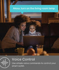 In Wall Smart Outlet With WiFi Control For Two Devices, No Hub Needed, Works With Alexa And Google Home, family using voice control