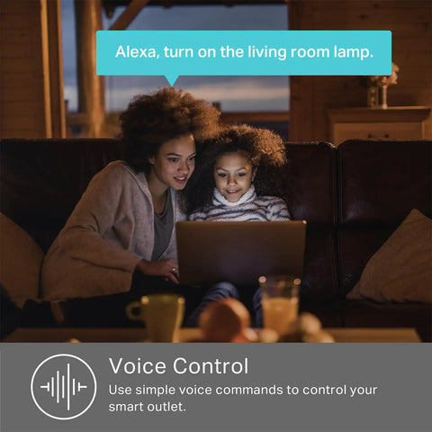 In Wall Smart Outlet With WiFi Control For Two Devices, No Hub Needed, Works With Alexa And Google Home, family using voice control