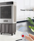 Industrial Grade Heavy Duty Evaporative Swamp Cooler With Remote And 12 Hour Timer on wheels in modern living space