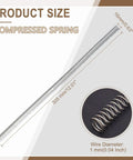 Long Extension Compression Spring 1mm Wire 16mm Outer Diameter 305mm Free Length 304 Stainless Steel Heavy Duty Corrosion Resistant Spring