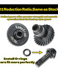 Beefy Hardened Steel Helical Gear Set 12T/24T for TRX4M Front And Rear Axles parts with O-ring for 1/18 TRX4M models