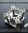 Close-up of the No-Hassle Unattended CNC Spindle Clamp for Woodworking and Engraving, 75mm Pressure Plate Auto Hold-Down System.