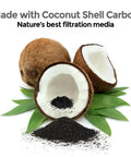 Coconut shell carbon made for fridge water filter replacement showcasing natural filtration media.