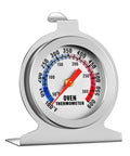 Analog Oven Thermometer For Grill, Smoker And Kitchen, 50 To 300 C And 100 To 600 F, Instant Read, Stainless Steel Gauge For Electric And Gas Ovens