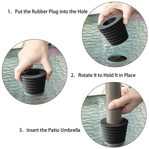 Outdoor Patio Umbrella Cone Wedge Fits 1.5 Inch Pole For Table Hole Openings Or Parasol Base Stands Easy Install And Secure Fit No Slip Durable Cone Adapter For Stable Shade On Porches Patios And Backyard Summer Days