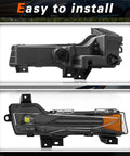 Heavy Duty LED Fog Light Kit For 2017 To 2022 Tesla Model 3 And 2019 To 2024 Model Y showing sealed housing and focused LEDs.