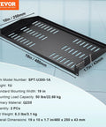 Two Pack 1U Server Rack Shelves With Vented Cantilever Tray For 19 Inch Racks 10 Inch Deep Heavy Duty Wall Mount Shelf