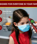 Speaking Non-Contact Infrared Thermometer For Home Use With English And Spanish Voice Fast No-Touch Forehead Readings In 1 Second Digital Thermometer For Adults Kids And Babies; child forehead scan