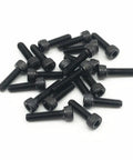 100 Pack M3 X 6mm Hex Socket Head Cap Screws 12.9 Grade Alloy Steel Black Oxide Finish fasteners on white background.