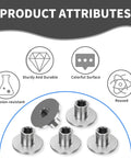 Legit 30 Pack M5 Round Base T Nuts Delivering Clean 8mm Height Alongside A 15mm Flange Diameter showing durable fasteners in silver finish.
