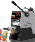 Pro Grade Cup Sealer For Bubble Tea And Coffee, Semi Automatic Electric Boba Sealer with sealed cups, 90 to 95mm size
