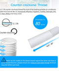 Portable AC Exhaust Vent Hose 5.1 Inch Diameter And 80 Inch Length With Counterclockwise Thread, Replacement For Cracked Or Leaking Hoses