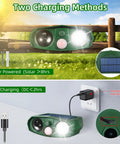 Ultrasonic Outdoor Animal Deterrent With Motion Sensor For Cats Squirrels And Other Critters Solar Powered Yard Shield