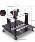 Built Tough 3000W Electric Brick Cutter with high power motor, foldable countertop, and integrated guide plate for cutting.