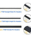 Double Sided PCB Perf Board Kit With 54 Pieces Across Five Sizes For Arduino DIY Soldering Projects Protoboards Include 40 Pin Headers, 2.54mm