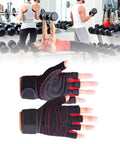 Fingerless Fitness Gloves With Wrist Wrap For Men And Women Breathable Non Slip Gym Gloves For Weightlifting And Barbell Workouts