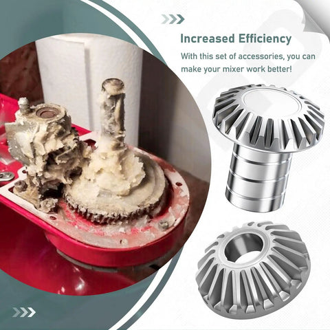 Worm Gear Replacement For Whirlpool And KitchenAid Stand Mixers 5 Quart And 6 Quart With Snap Ring 1.8 Ounce Grease And Included Thrust Bearing 9703445 displayed in kitchen repair setup