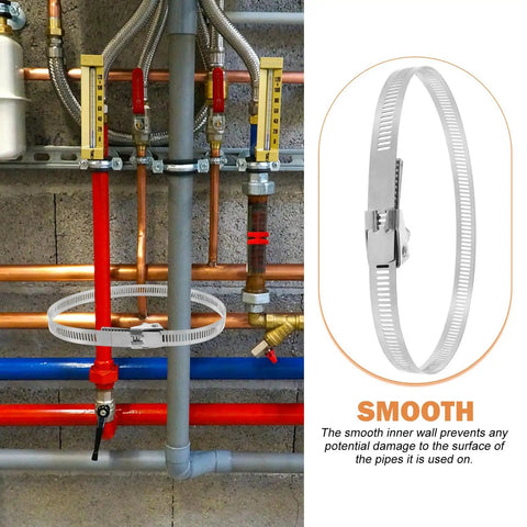 Heavy Duty Stainless Steel Pex Clamps With Quick Release Design For Plumbing Fittings on pipes