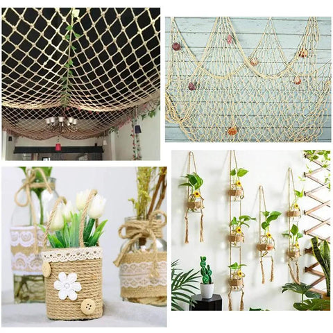 Craft projects using 5Mm Jute Rope 98 Feet Heavy Duty Natural Twine For Crafts DIY Projects Garden Bundling Hanging Cat Scratching Posts